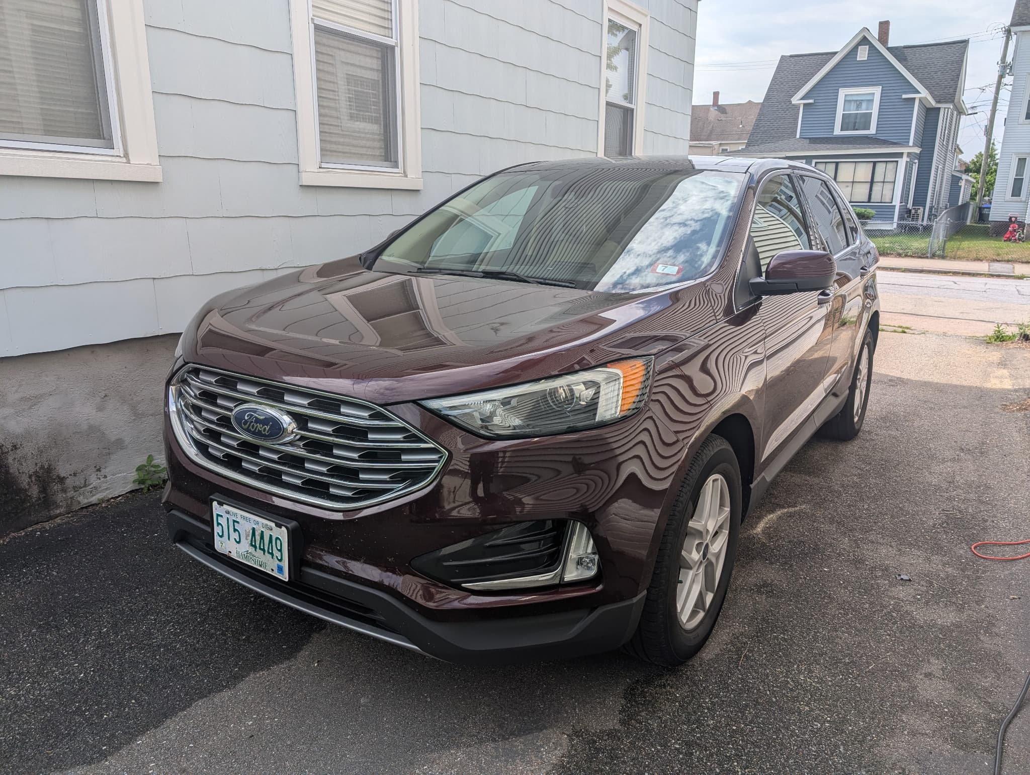 Exterior front view of clean Ford Edge