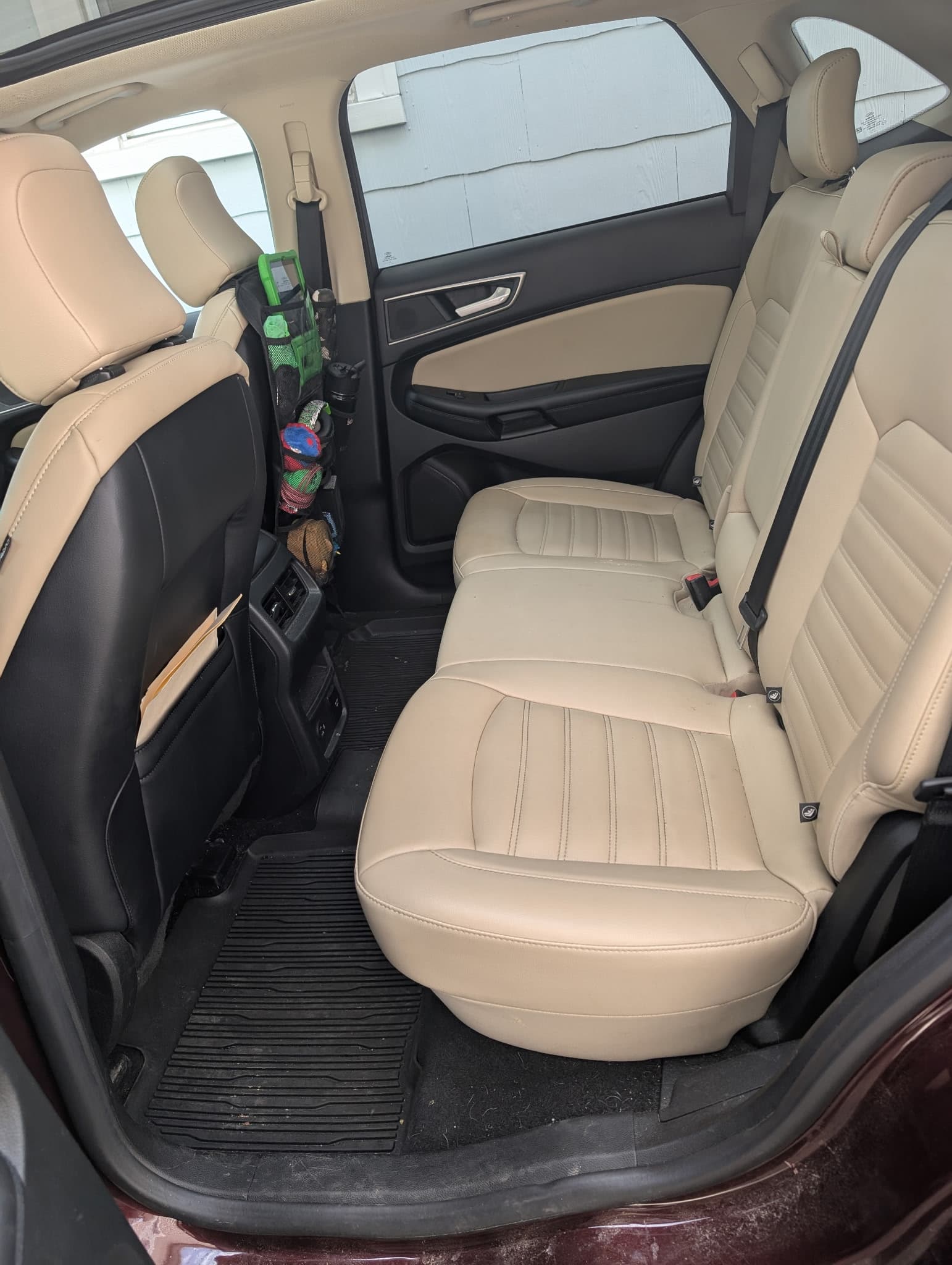 Clean rear passenger seats