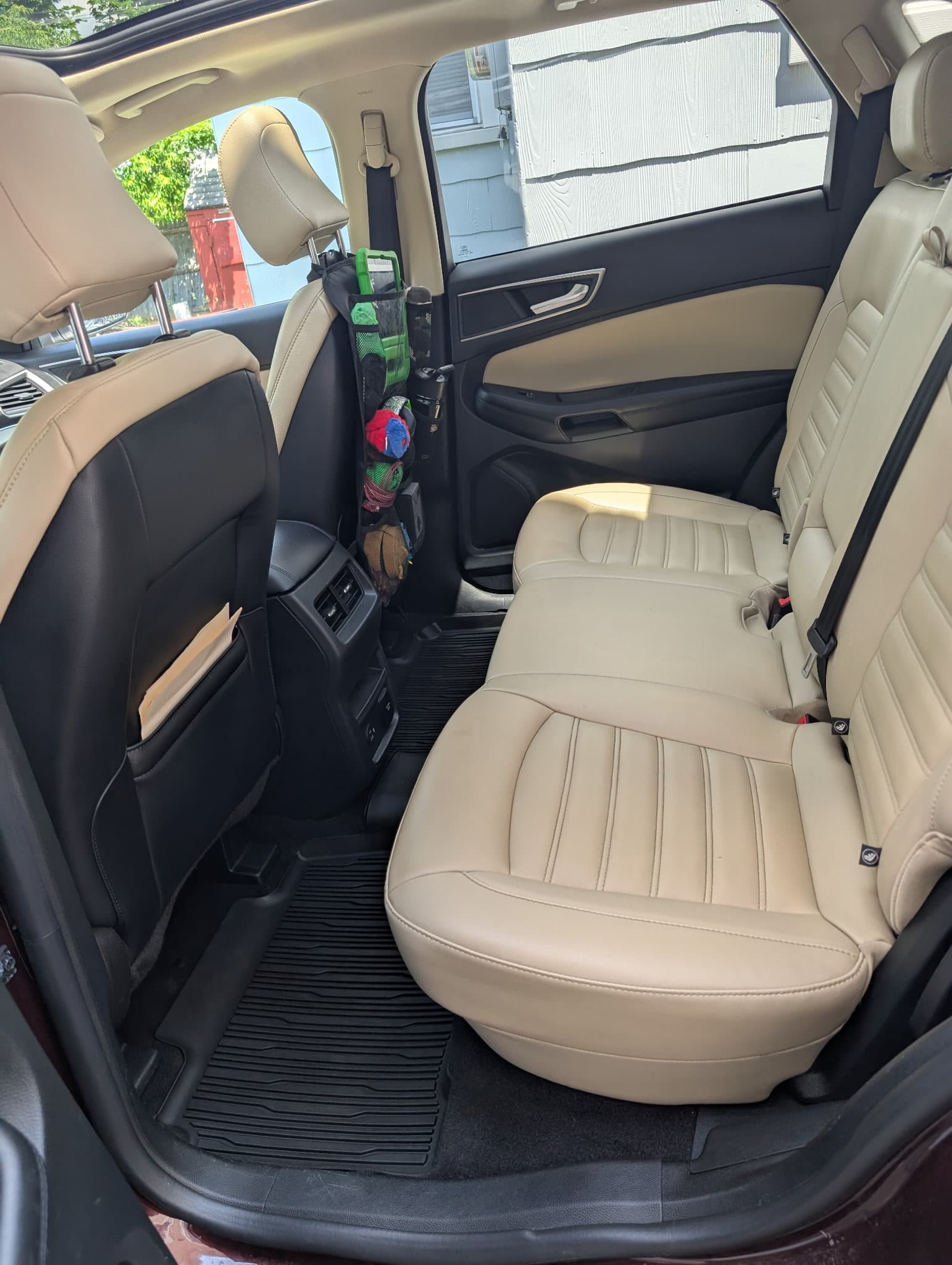 Clean rear passenger cabin